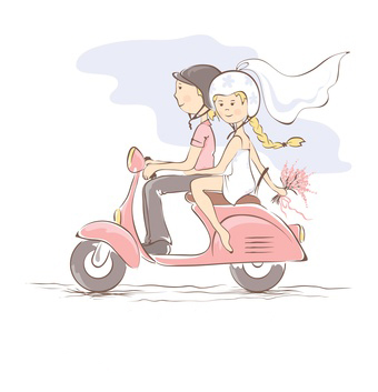 wedding scooter
